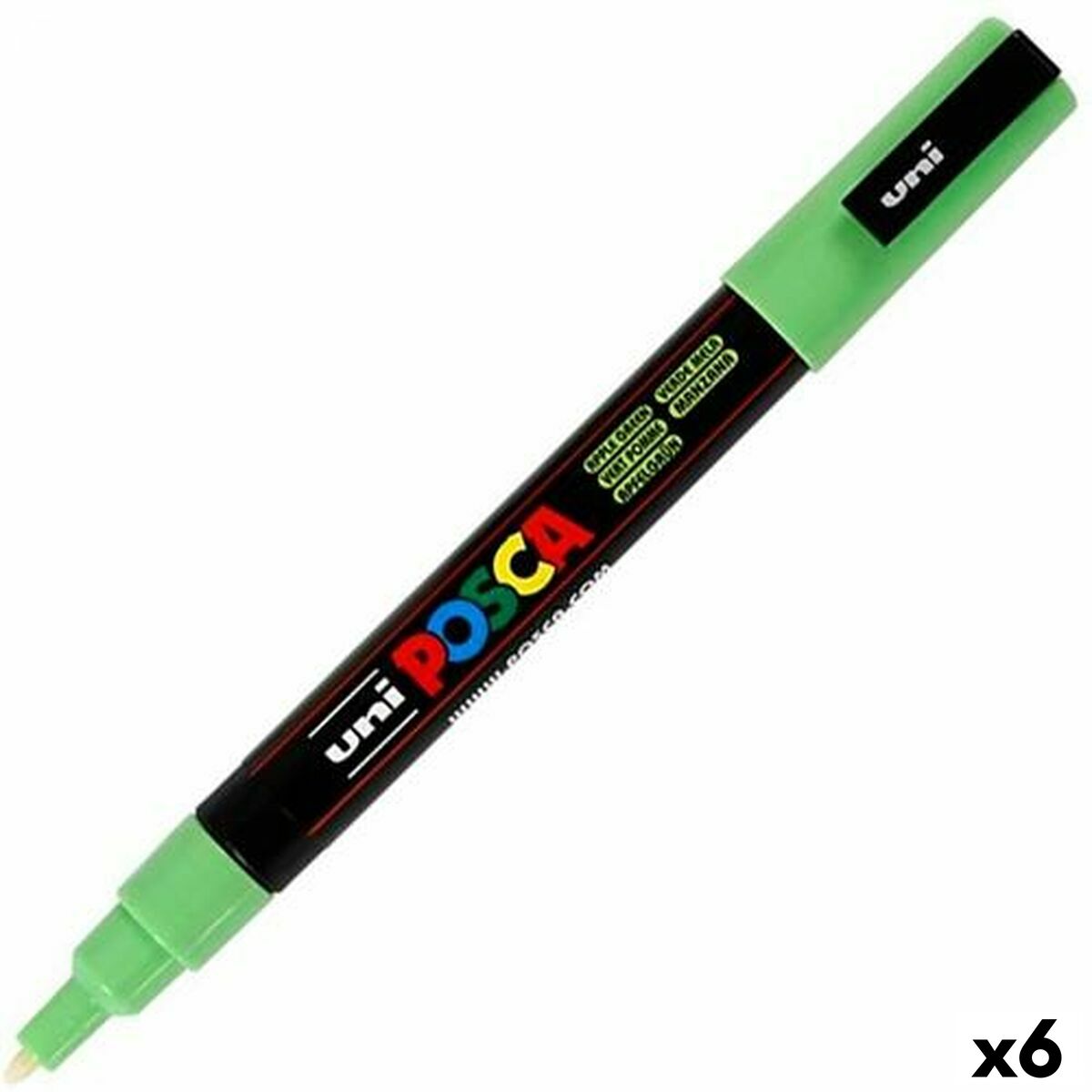 Acrylic paint marker POSCA PC-3M Light Green 0,9-1,3 mm (6 Units) Acrylic paint marker POSCA PC-3M Light Green 0,9-1,3 mm (6 Units)