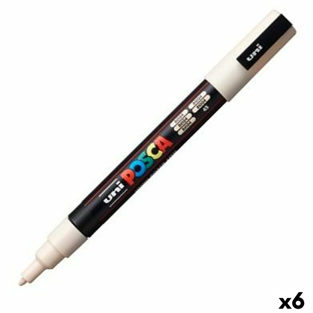 Acrylic paint marker POSCA PC-3M Beige 0,9-1,3 mm (6 Units) Acrylic paint marker POSCA PC-3M Beige 0,9-1,3 mm (6 Units)