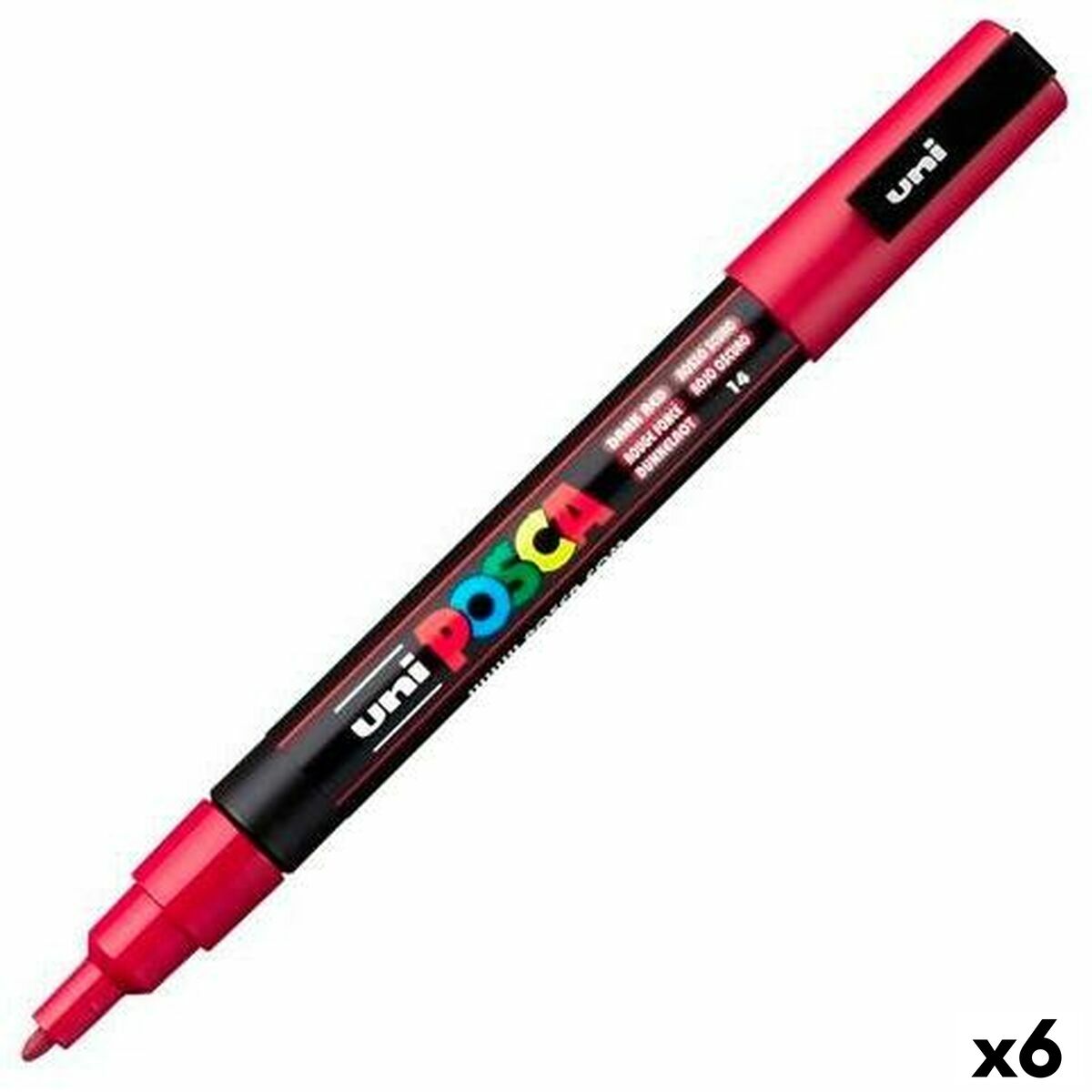 Marker pen/felt-tip pen POSCA PC-3M Dark Red (6 Units) Marker pen/felt-tip pen POSCA PC-3M Dark Red (6 Units)