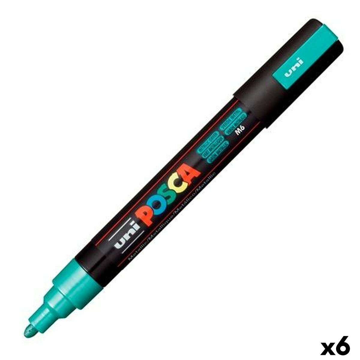 Felt-tip pens POSCA PC-5M Green (6 Units) Felt-tip pens POSCA PC-5M Green (6 Units)