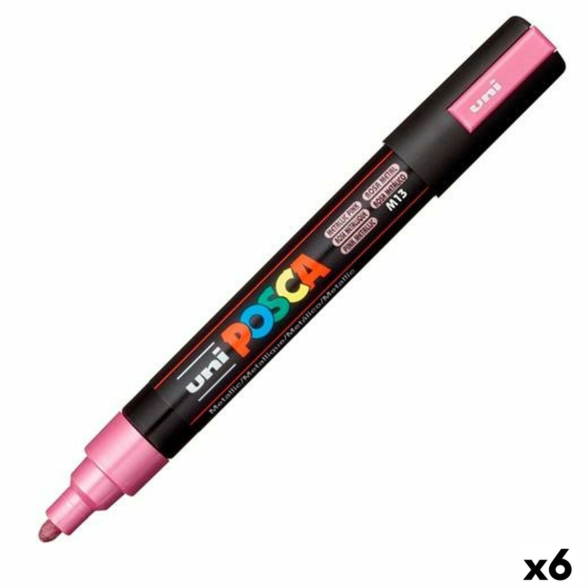 Marker pen/felt-tip pen POSCA PC-5M Pink (6 Units) Marker pen/felt-tip pen POSCA PC-5M Pink (6 Units)
