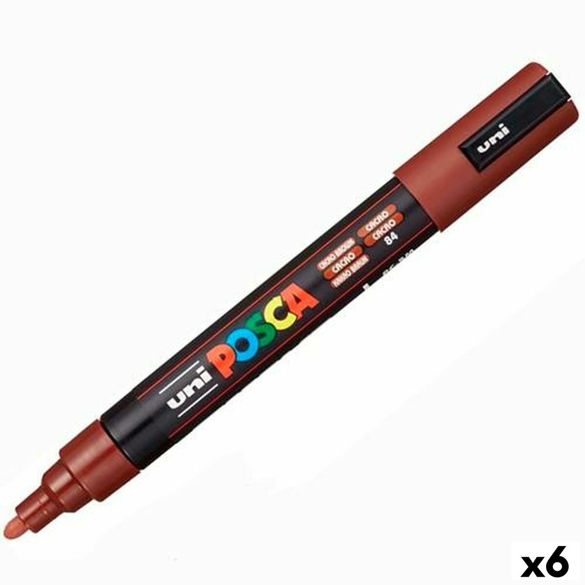 Acrylic paint marker POSCA PC-5M Cocoa 1,8-2,5 mm (6 Units) Acrylic paint marker POSCA PC-5M Cocoa 1,8-2,5 mm (6 Units)