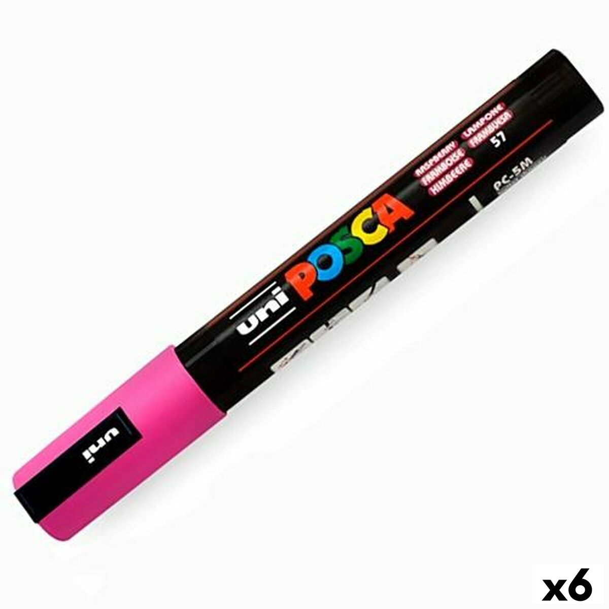 Acrylic paint marker POSCA PC-5M Raspberry 1,8-2,5 mm (6 Units) Acrylic paint marker POSCA PC-5M Raspberry 1,8-2,5 mm (6 Units)