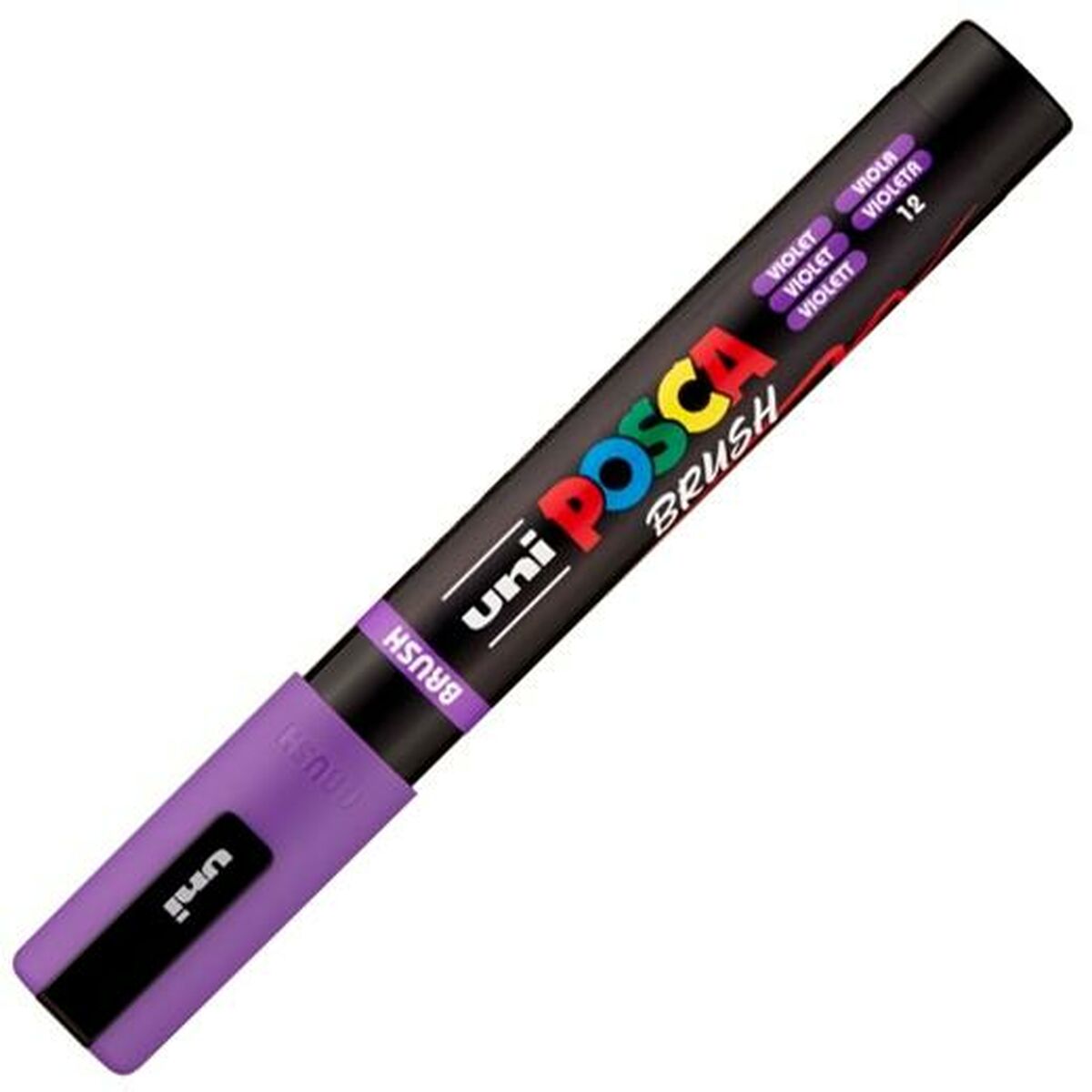Marker BRUSH POSCA PC-5BR Violet (6 Units)