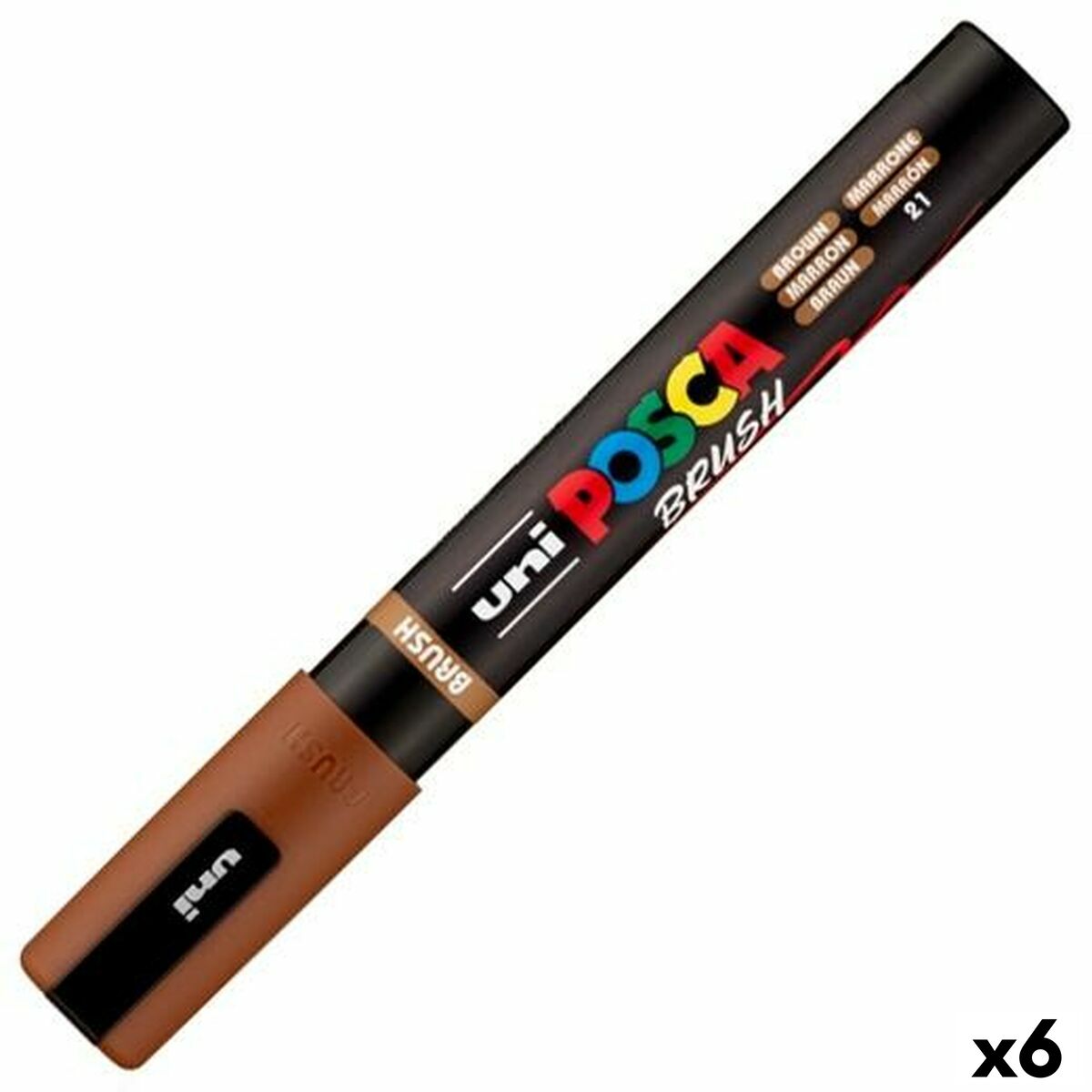 Marker BRUSH POSCA PC-5BR Brown (6 Units)