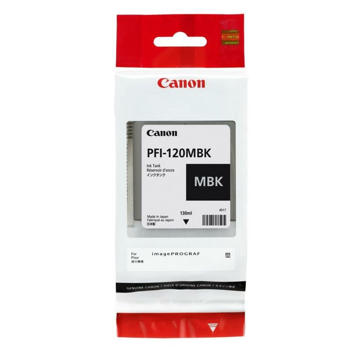 Original Ink Cartridge Canon PFI-120MBK Black Matte back Original Ink Cartridge Canon PFI-120MBK Black Matte back
