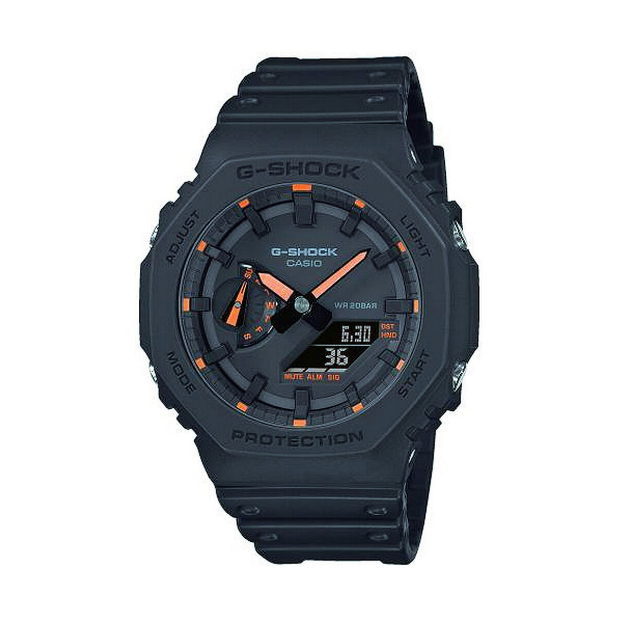Men’s Watch Casio G-Shock OAK – NEON ORANGE INDEX Black ( 45 mm)