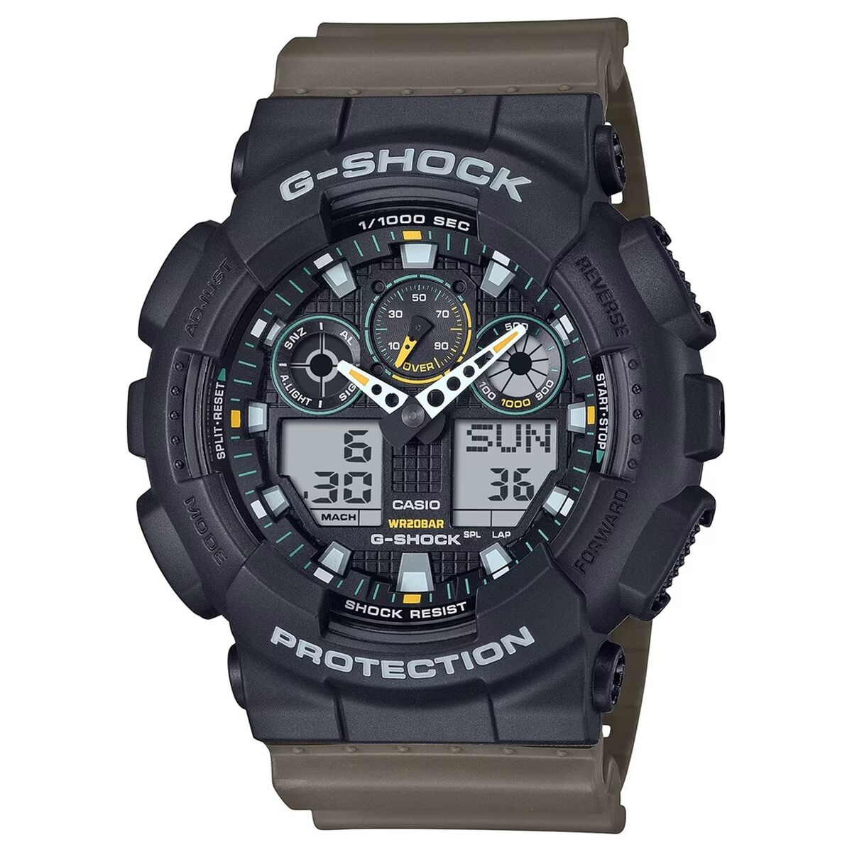 Men’s Watch Casio G-Shock OVERSIZED – TWO TONE UTILITY COLOURS Black ( 51 mm)