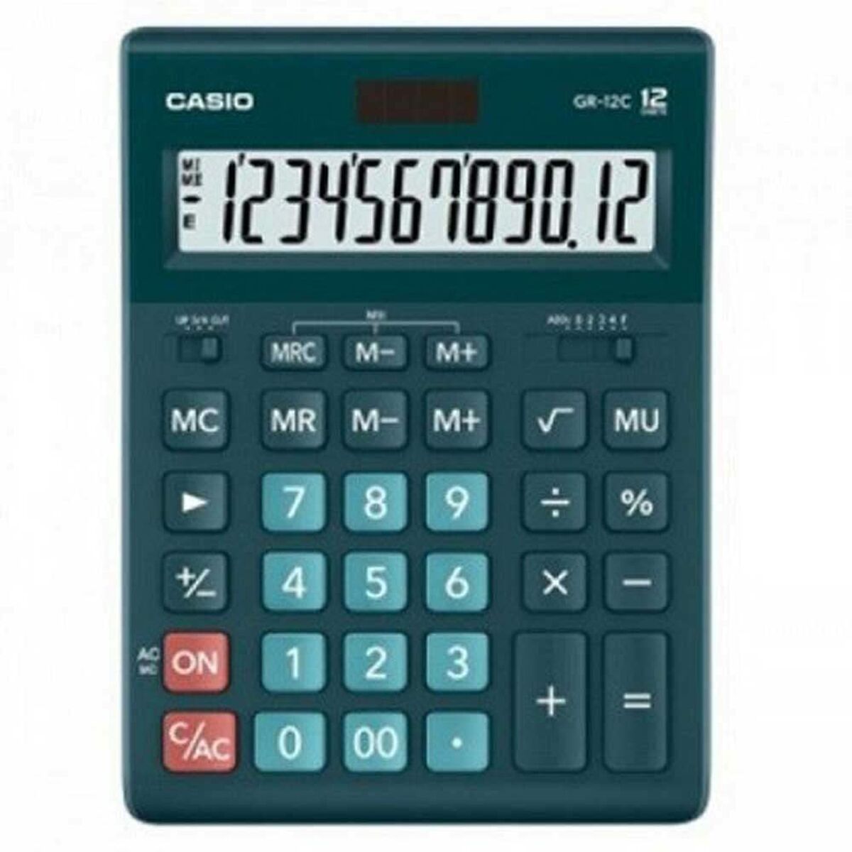 Calculator Casio GR-12C-DG Black Green Plastic