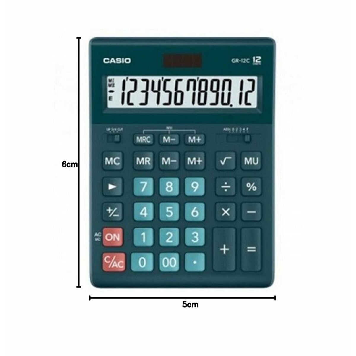 Calculator Casio GR-12C-DG Black Green Plastic