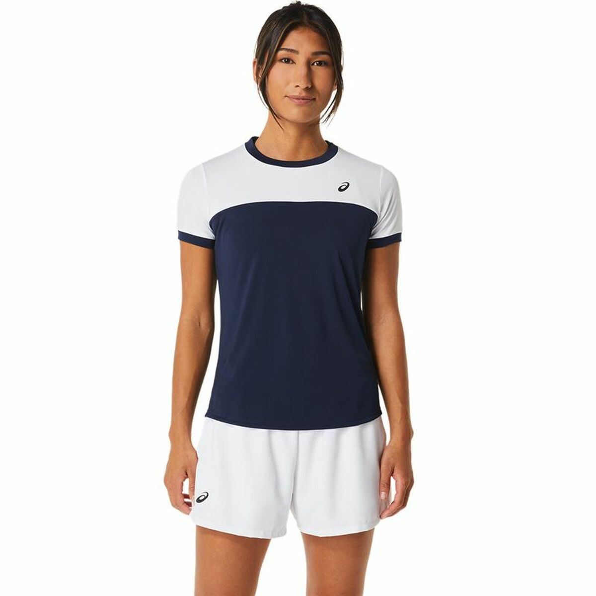 Short-sleeve Sports T-shirt Asics Court Navy Blue Tennis Short-sleeve Sports T-shirt Asics Court Navy Blue Tennis