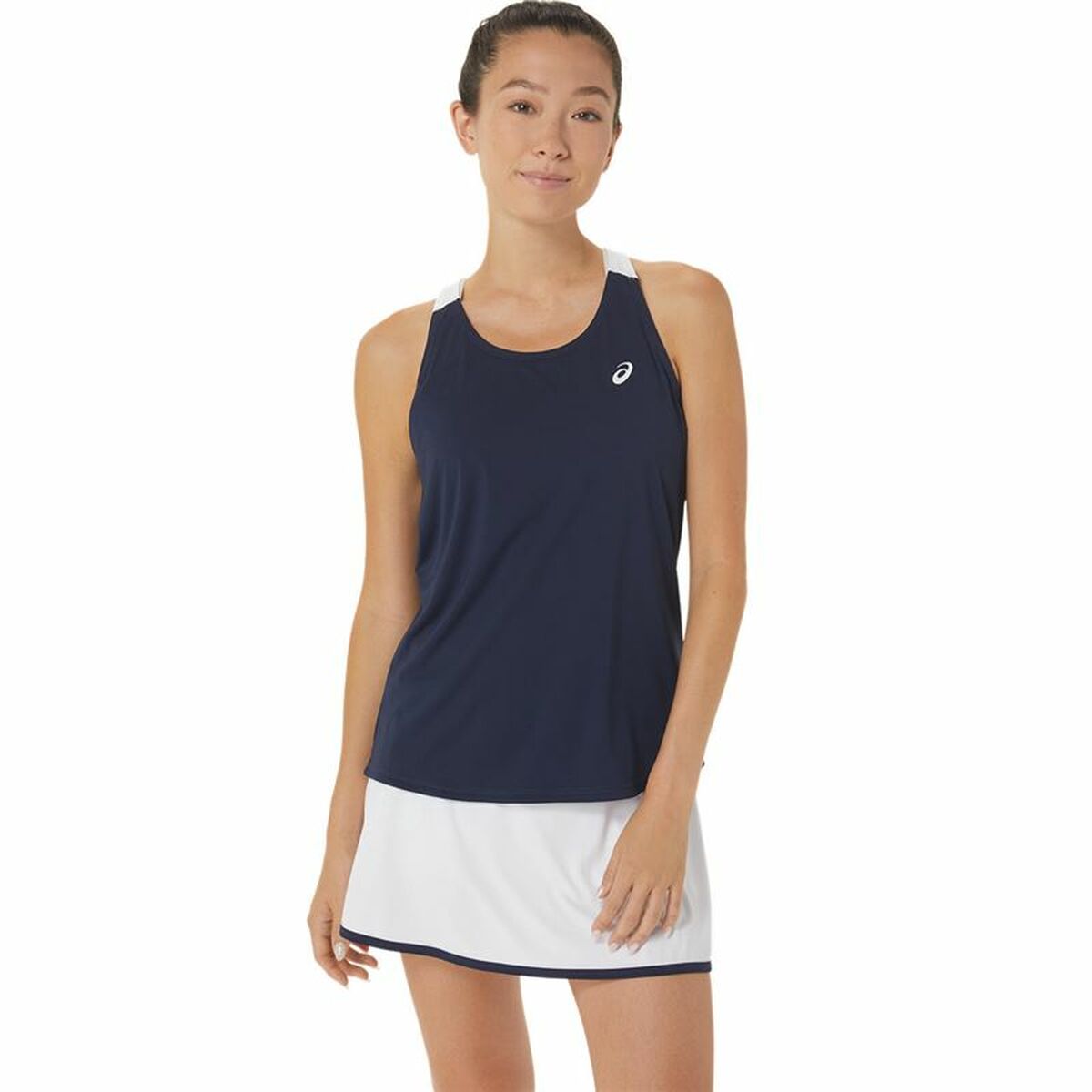 Short-sleeve Sports T-shirt Asics Court Blue Dark blue Tennis Short-sleeve Sports T-shirt Asics Court Blue Dark blue Tennis