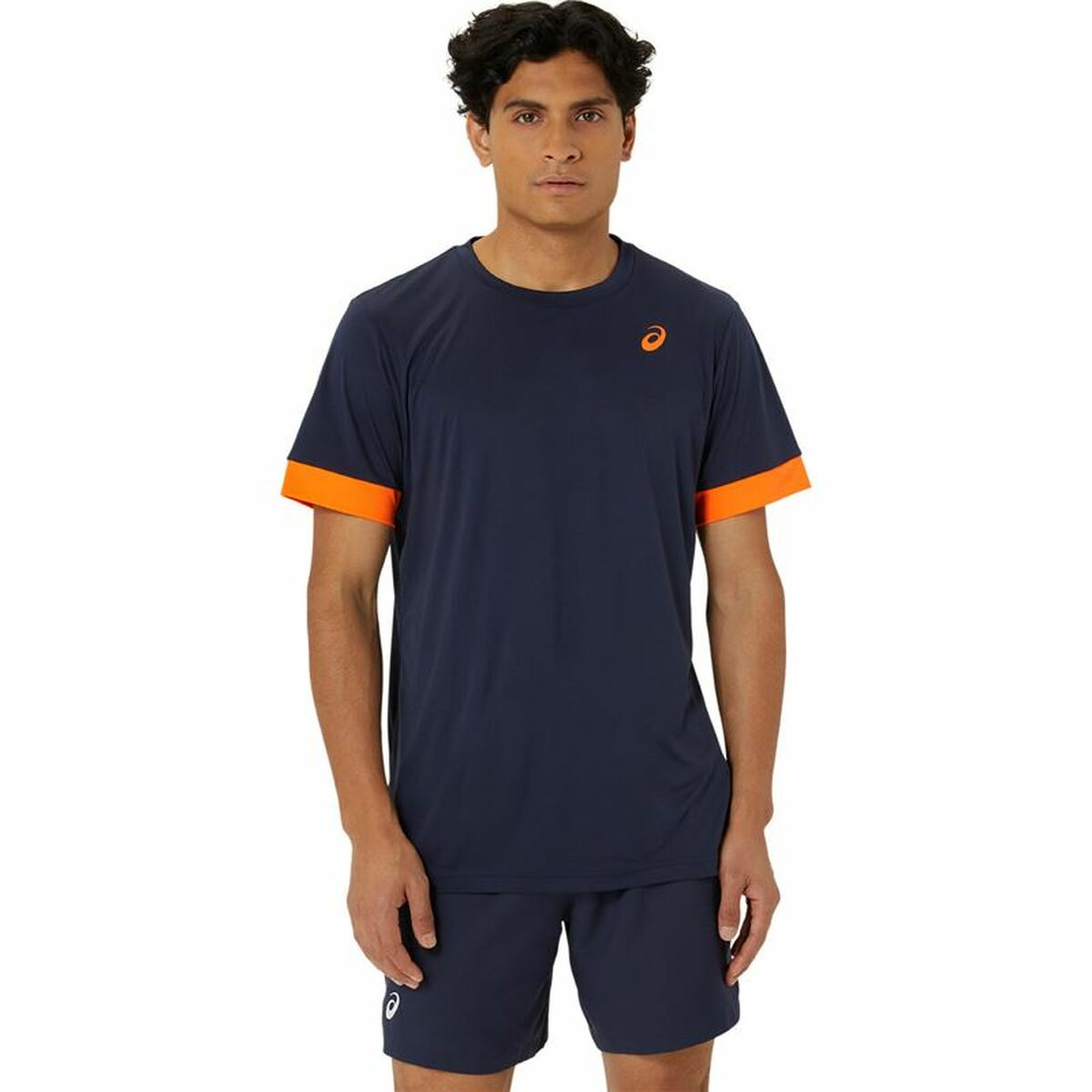 Short-sleeve Sports T-shirt Asics Court Ss Top Blue Navy Blue Tennis Short-sleeve Sports T-shirt Asics Court Ss Top Blue Navy Blue Tennis