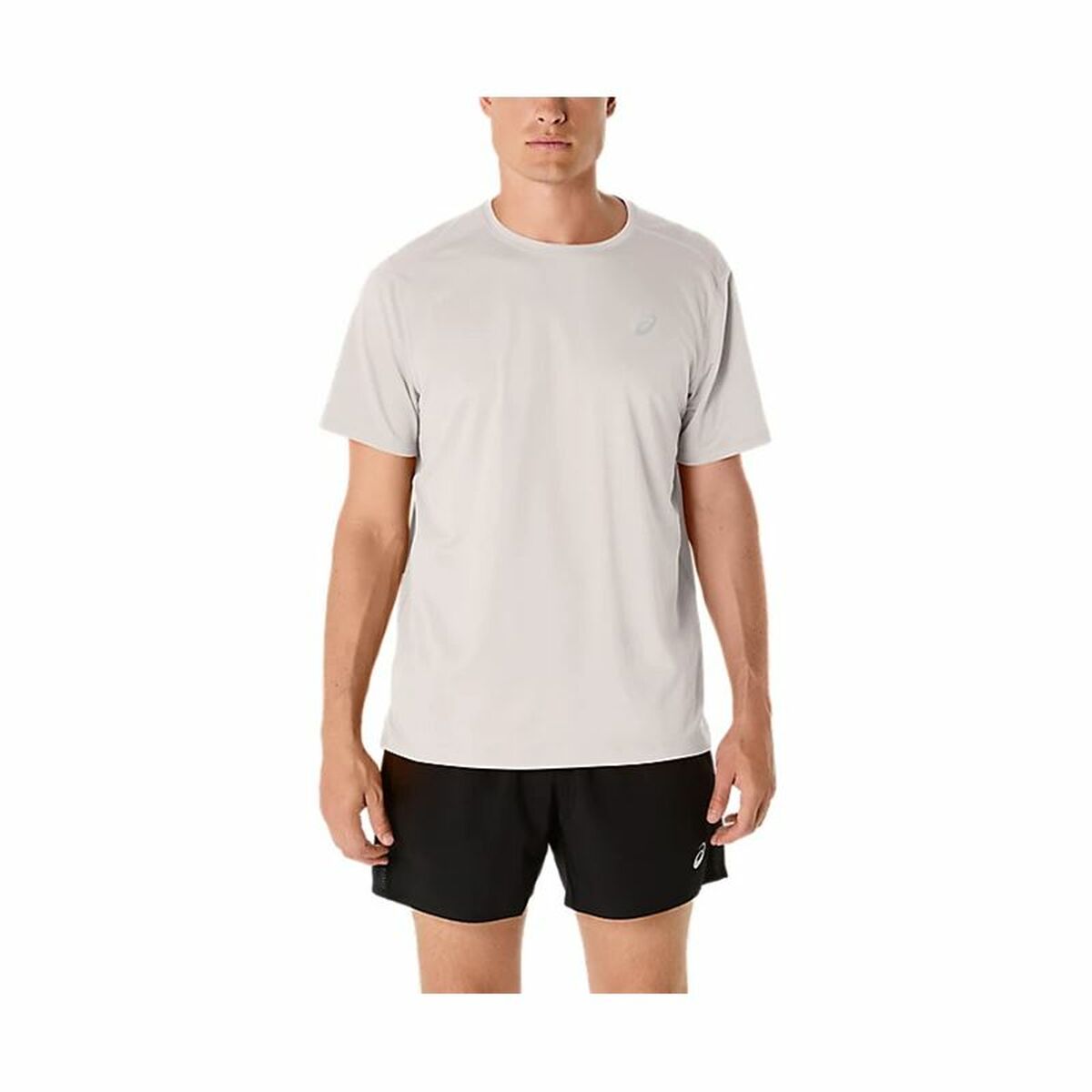 Menâs Short Sleeve T-Shirt Asics Core Ss Top Beige Menâs Short Sleeve T-Shirt Asics Core Ss Top Beige