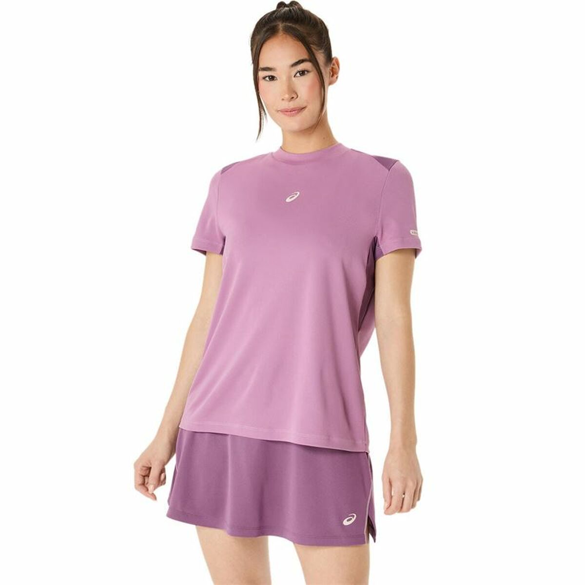 Menâs Short Sleeve T-Shirt Asics Padel Court Ss Top Purple Violet Menâs Short Sleeve T-Shirt Asics Padel Court Ss Top Purple Violet