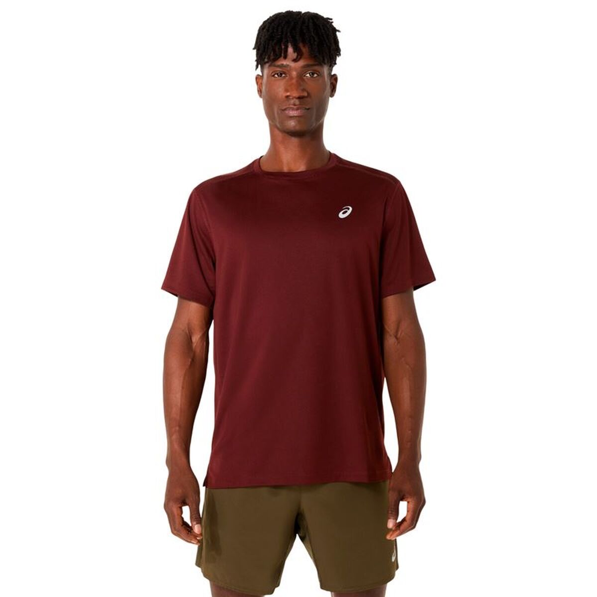 Men’s Short Sleeve T-Shirt Asics Core Dark Red Men’s Short Sleeve T-Shirt Asics Core Dark Red