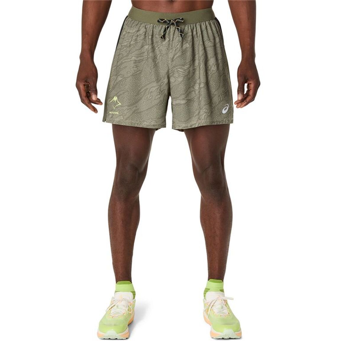 Men’s Sports Shorts Asics Fujitrail All Over Print Olive