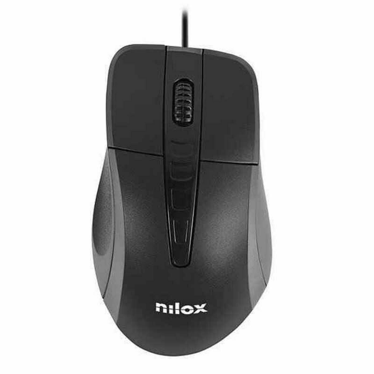 Optical mouse Nilox MOUSB1001 Black 1000 dpi Optical mouse Nilox MOUSB1001 Black 1000 dpi
