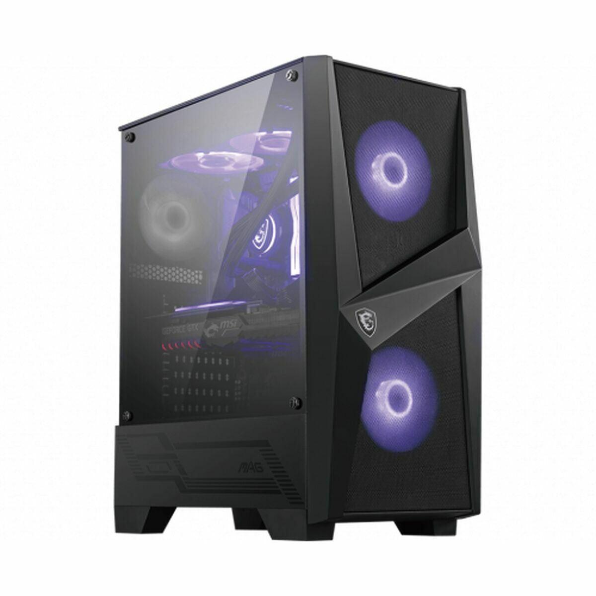 ATX Semi-tower Box MSI MAG FORGE 100M Black Transparent ATX Semi-tower Box MSI MAG FORGE 100M Black Transparent