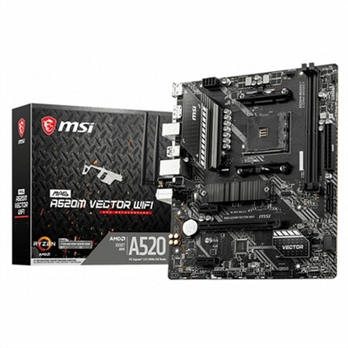 Motherboard MSI MAG A520M VECTOR WIFI mATX AMD AM4 Motherboard MSI MAG A520M VECTOR WIFI mATX AMD AM4