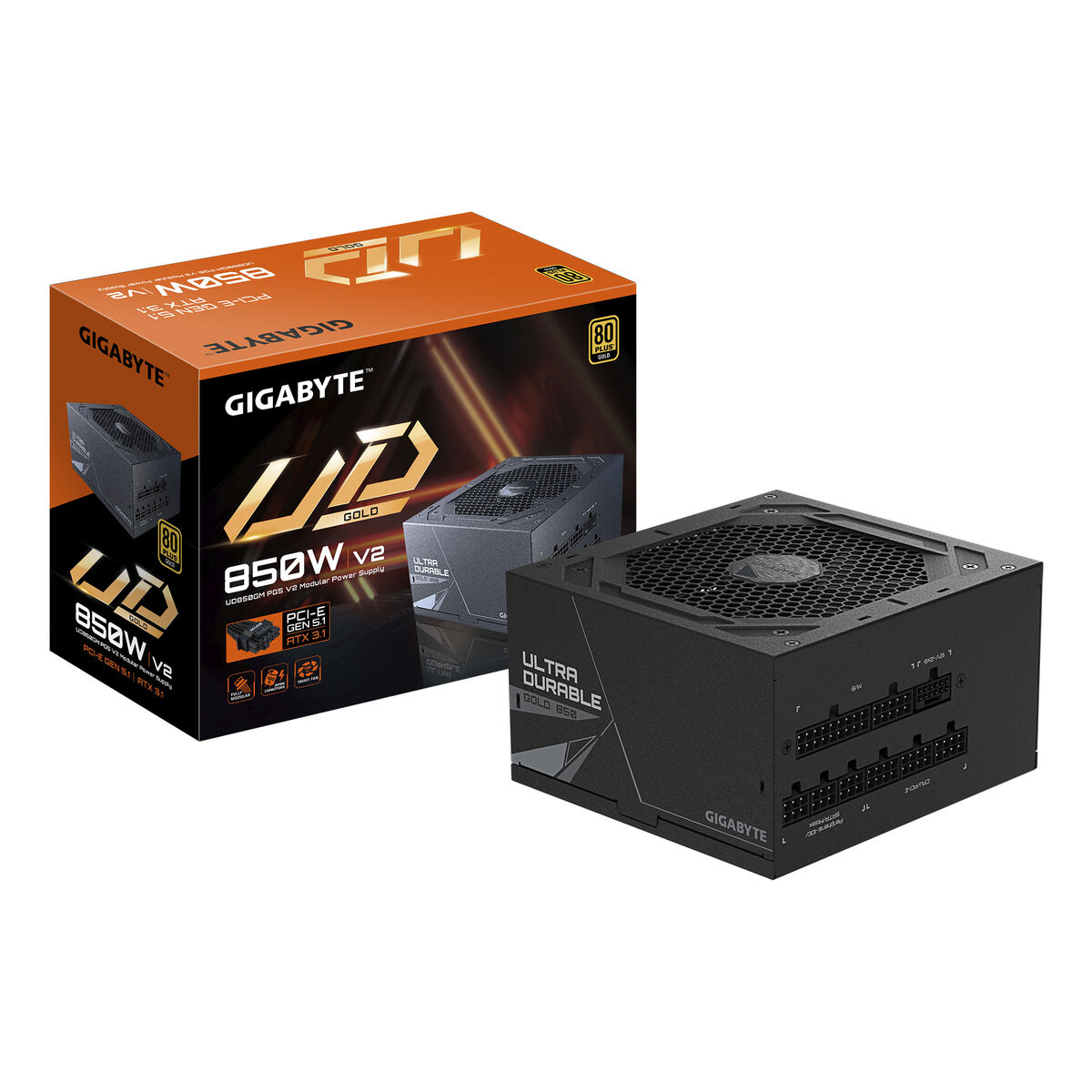 Monitor Gigabyte GP-UD850GM PG5 V2 850 W 105 W 80 Plus Gold Monitor Gigabyte GP-UD850GM PG5 V2 850 W 105 W 80 Plus Gold