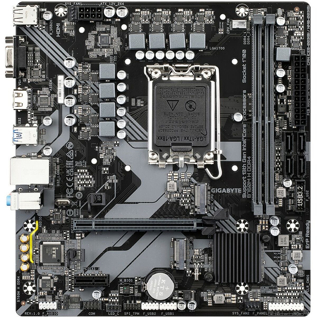 Motherboard Gigabyte B760M H 1700 MATX INTEL B760 EXPRESS LGA 1700