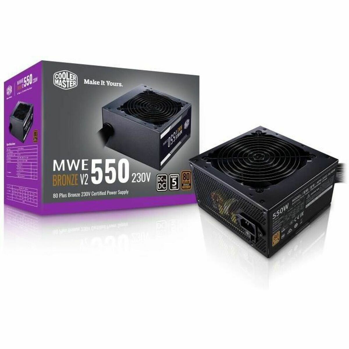 Power supply Cooler Master MPE-5501-ACABW-BEU ATX Power supply Cooler Master MPE-5501-ACABW-BEU ATX
