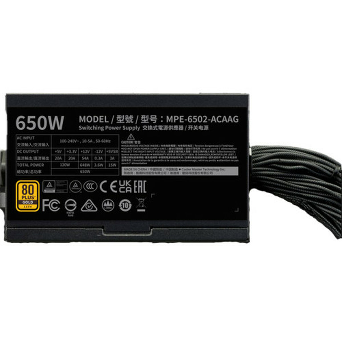 Power supply Cooler Master MWE Gold 650 V3 650 W 80 Plus Gold