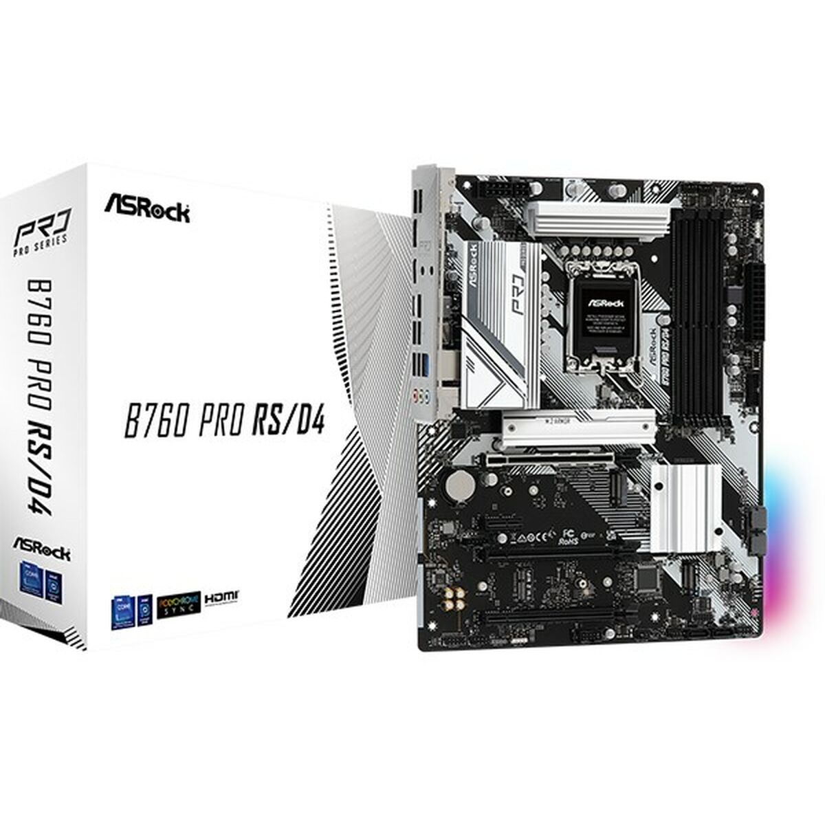 Motherboard ASRock B760 Pro RS/D4 LGA 1700 Intel B760 Motherboard ASRock B760 Pro RS/D4 LGA 1700 Intel B760