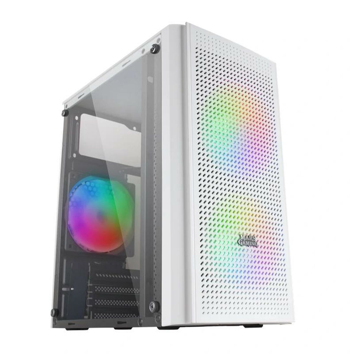 ATX Semi-tower Box Mars Gaming MC300W White RGB ATX Semi-tower Box Mars Gaming MC300W White RGB