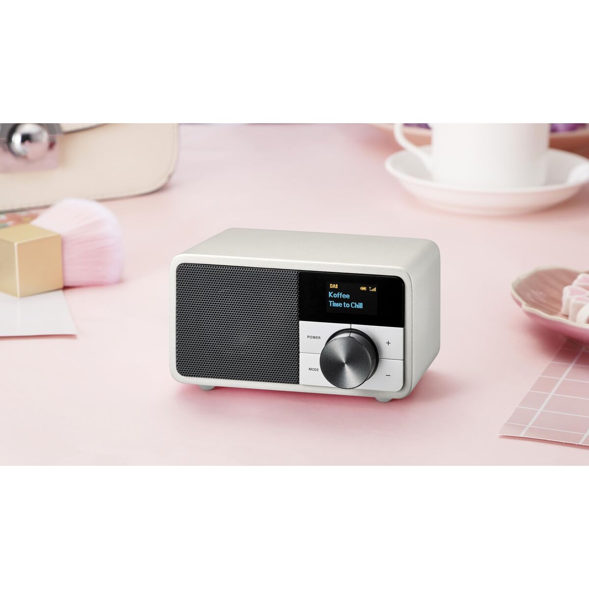 Transistor Radio Sangean DDR7 MINI Silver FM Retro