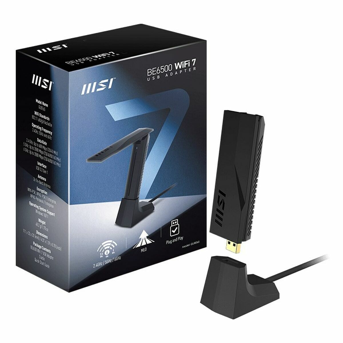 Network Adaptor MSI GUBE65 Black Network Adaptor MSI GUBE65 Black
