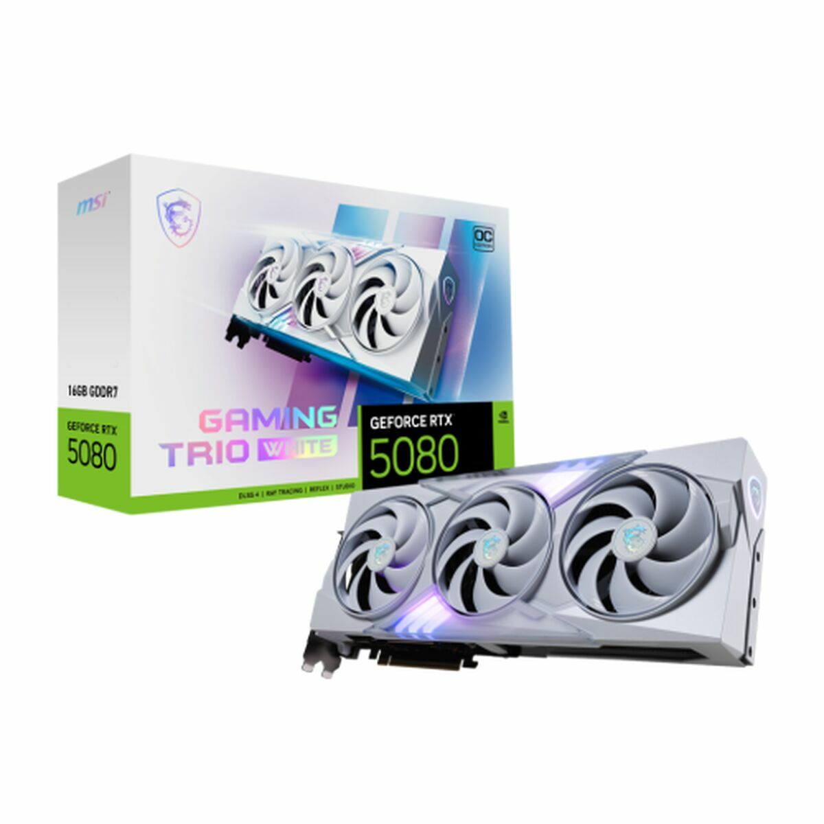 Graphics card MSI RTX 5080 16G GAMING TRIO OC WHI GEFORCE RTX 5080 16 GB GDDR7
