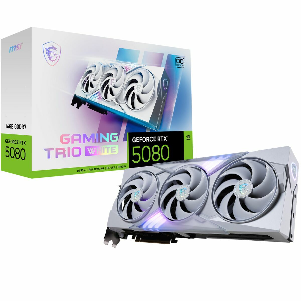 Graphics card MSI RTX 5080 16G GAMING TRIO OC WHI GEFORCE RTX 5080 16 GB GDDR7