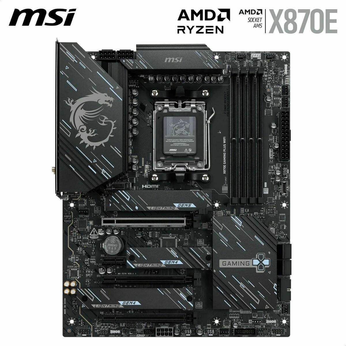 Motherboard MSI X870E GAMING PLUS WIFI AMD X870E AMD AM5