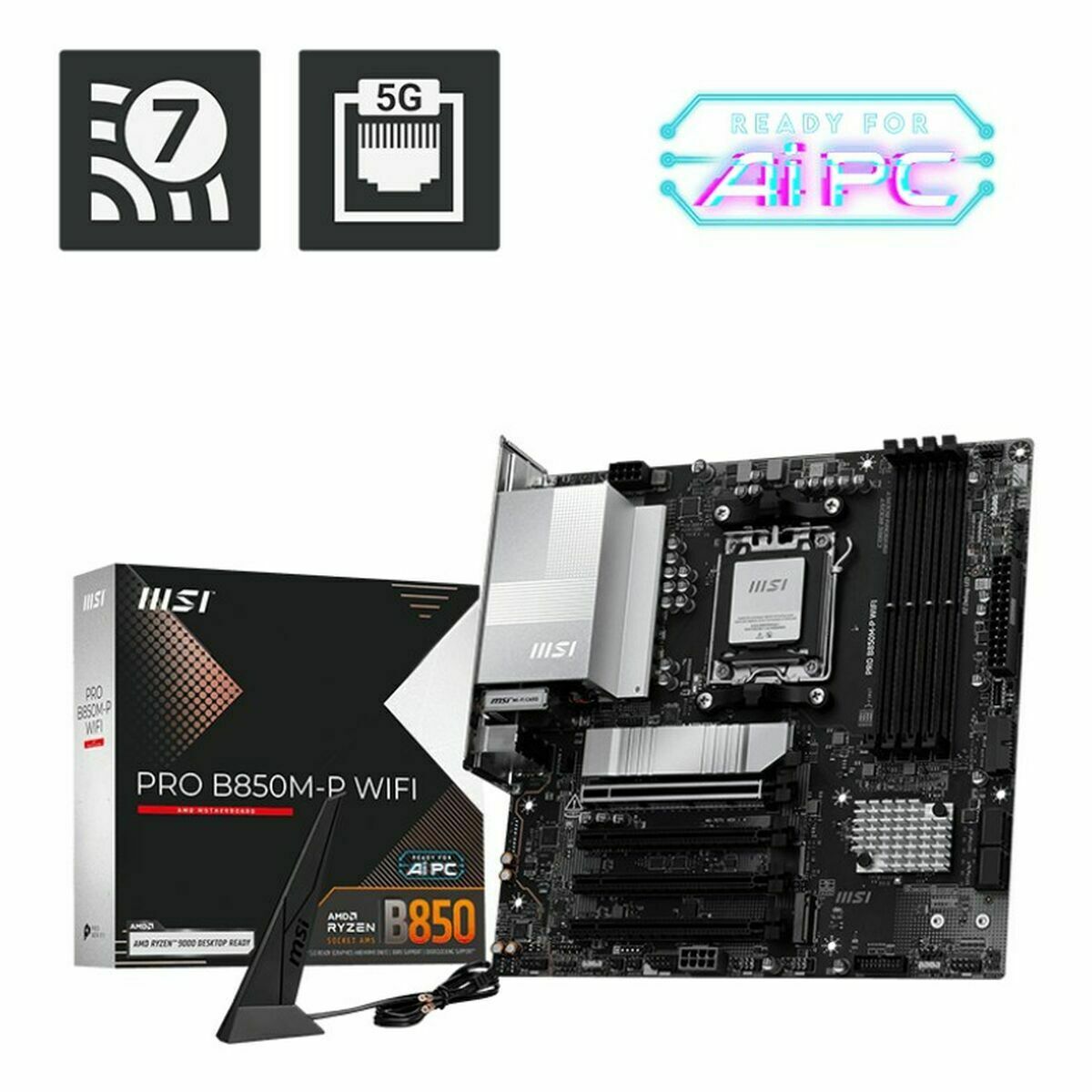 Motherboard MSI 911-7E71-001 AMD B850 AMD AM5