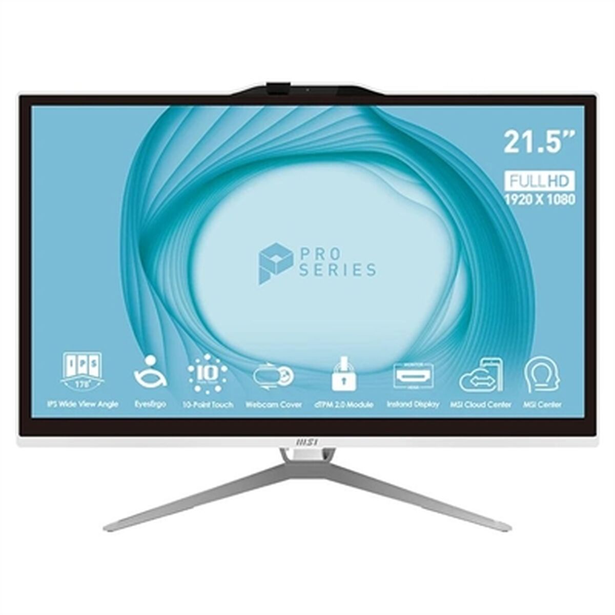 All in One MSI Pro AP222T-435EU 21,5″ 4 GB RAM 128 GB SSD Intel Pentium G4560 3.3GHz Intel Pentium Gold G7400 Spanish Qwerty All in One MSI Pro AP222T-435EU 21,5″ 4 GB RAM 128 GB SSD Intel Pentium G4560 3.3GHz Intel Pentium Gold G7400 Spanish Qwerty