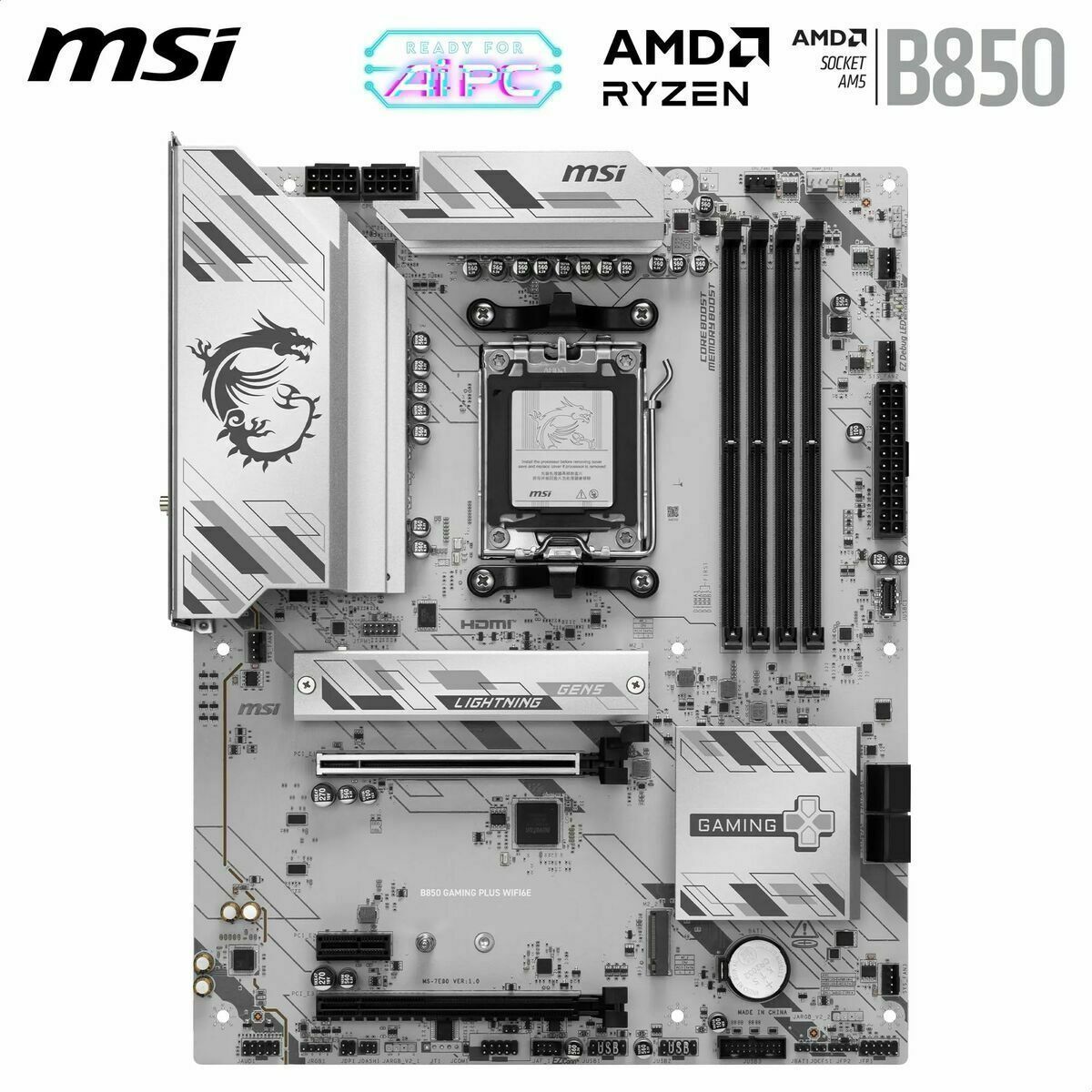 Motherboard MSI 911-7E80-001 AMD B850 AMD AM5