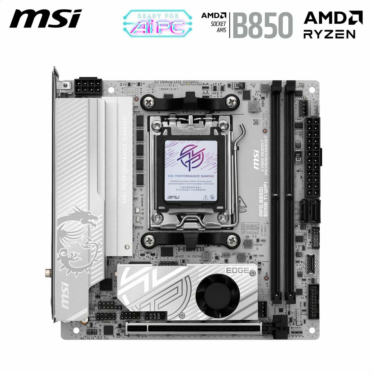 Motherboard MSI MPG B850I EDGE TI WIFI DDR5 AMD B850 AMD AM5