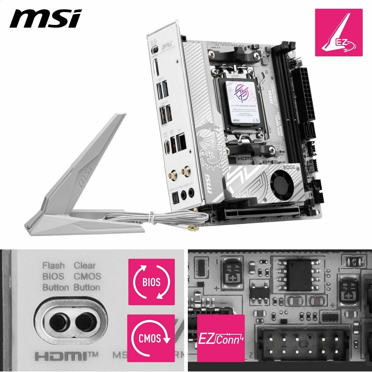 Motherboard MSI MPG B850I EDGE TI WIFI DDR5 AMD B850 AMD AM5