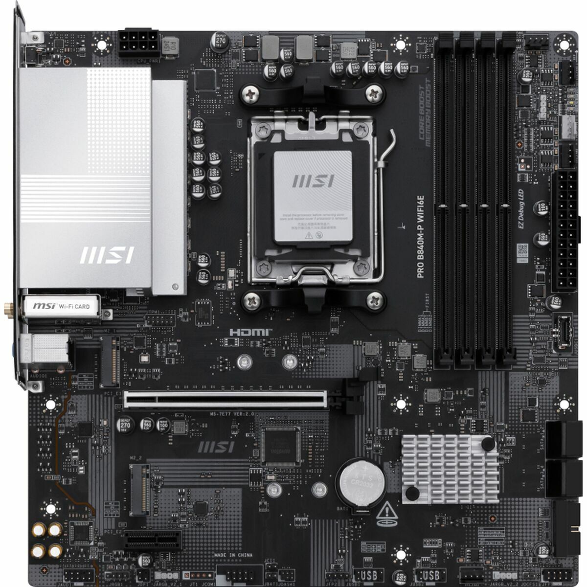 Motherboard MSI PRO B840M-P WIFI6E AMD AM5 AMD