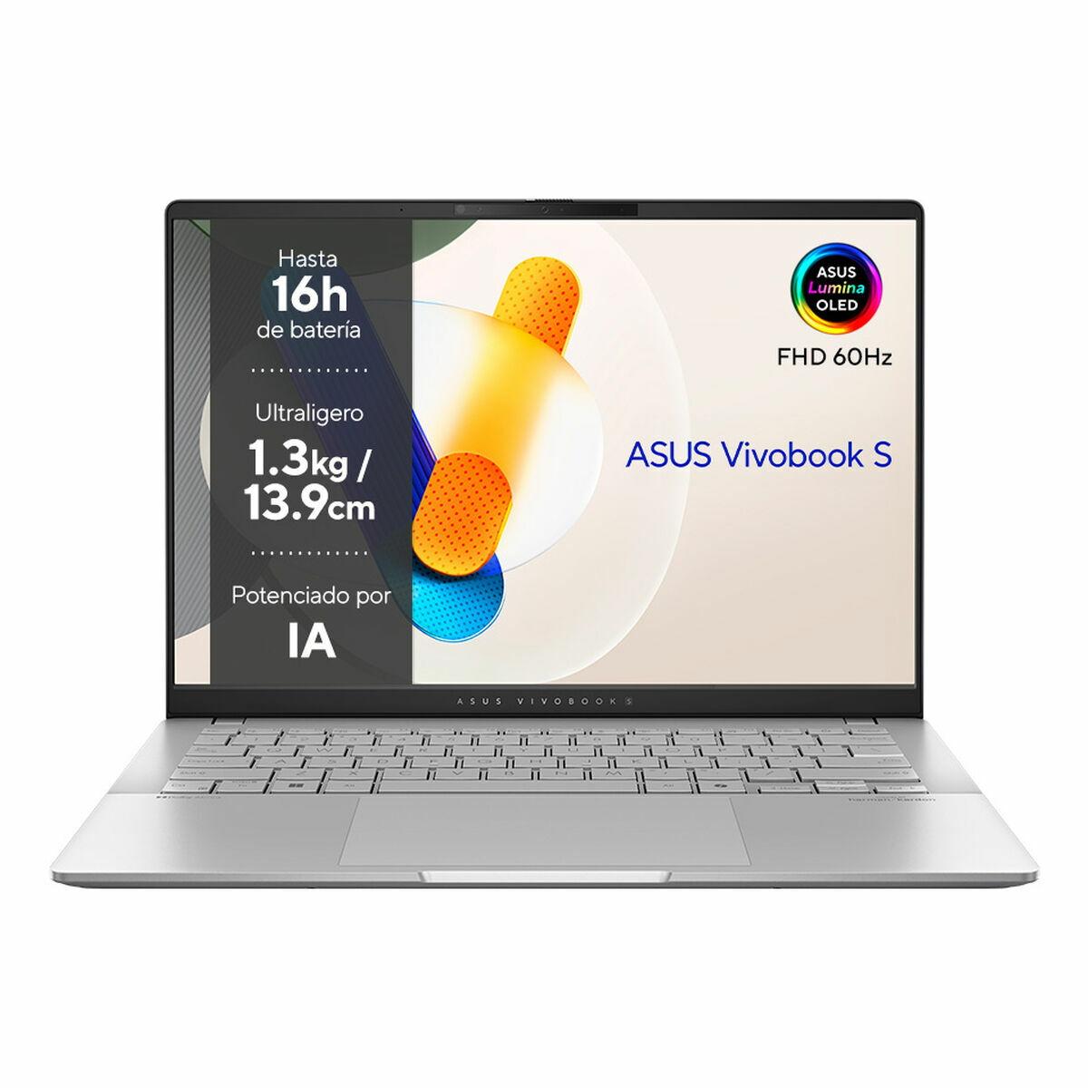 Laptop Asus VivoBook S 14 OLED M5406NA-QD082W 14″ 16 GB RAM 512 GB SSD Spanish Qwerty AMD Ryzen 5 7535HS