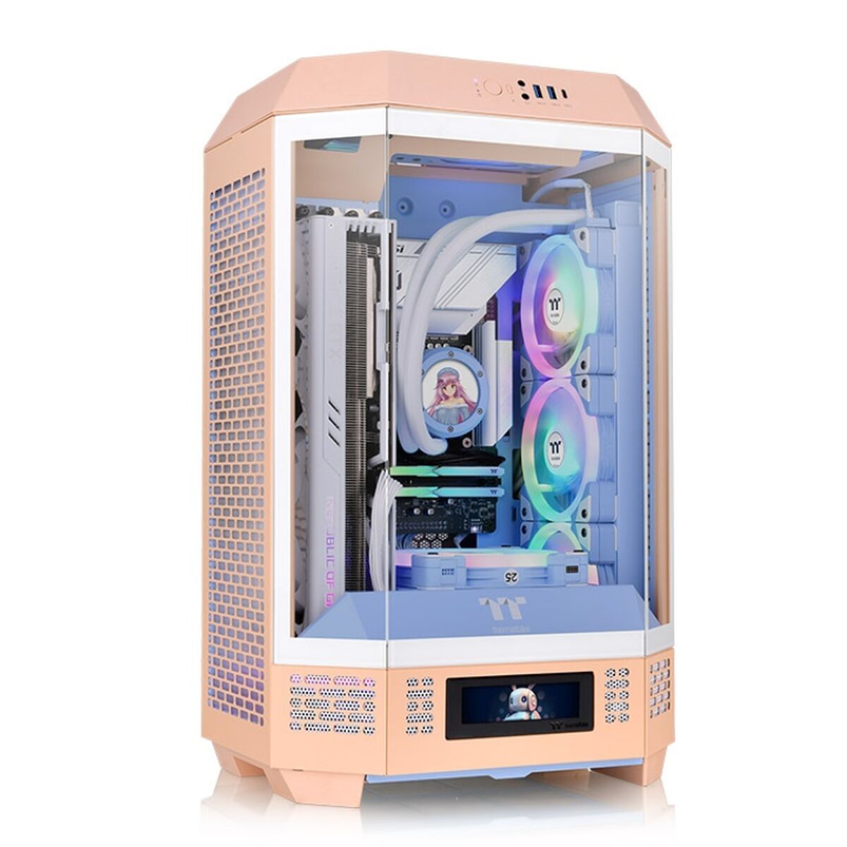 ATX Semi-tower Box THERMALTAKE Tower 300 Peach Fuzz Peach