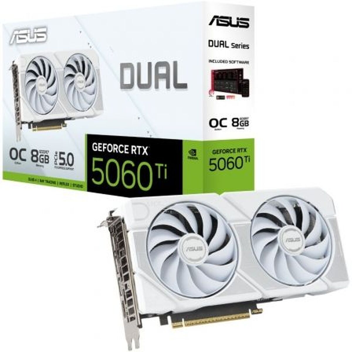 Graphics card Asus OC White Edition 90YV0MP5-M0NA00 geforce rtx 5060 ti 8 GB GDDR7 Graphics card Asus OC White Edition 90YV0MP5-M0NA00 geforce rtx 5060 ti 8 GB GDDR7