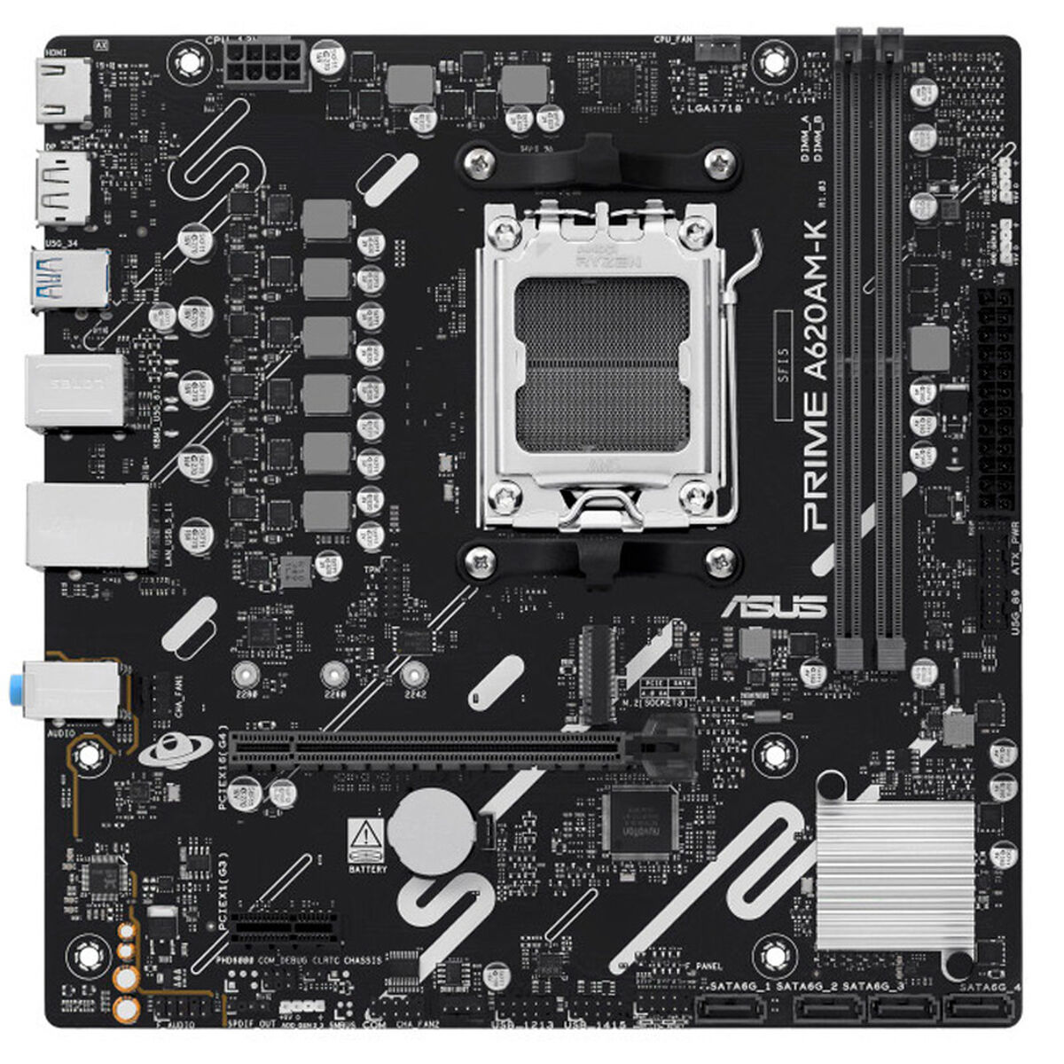 Motherboard Asus 90MB1GX0-M0EAY0 AMD A620 AMD AM5 Motherboard Asus 90MB1GX0-M0EAY0 AMD A620 AMD AM5