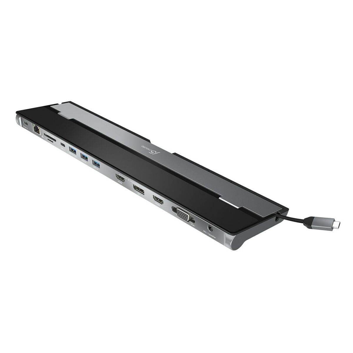 USB Hub j5create JCD543-N Black Black, Silver 5 W