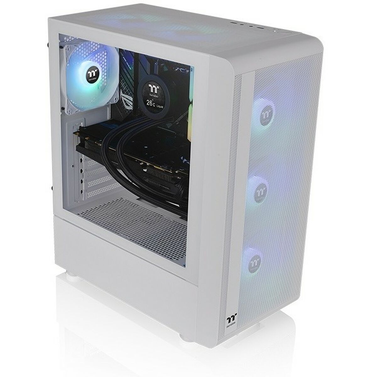 ATX Semi-tower Box THERMALTAKE S200 TG ARGB White