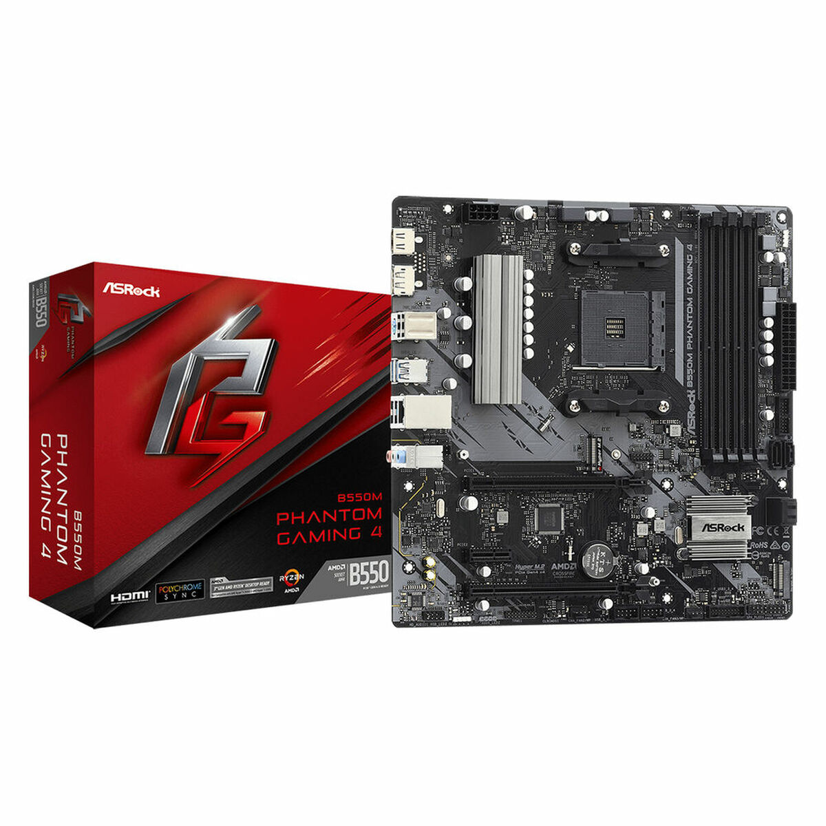 Motherboard ASRock 90-MXBE90-A0UAYZ AMD B550 AMD AM4 Motherboard ASRock 90-MXBE90-A0UAYZ AMD B550 AMD AM4