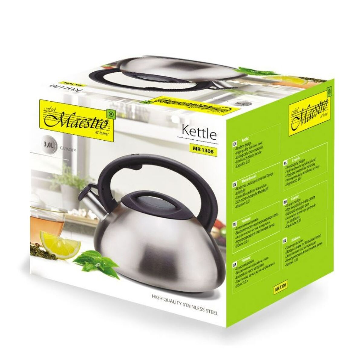 Kettle Feel Maestro MR-1306 Black Silver 3 L