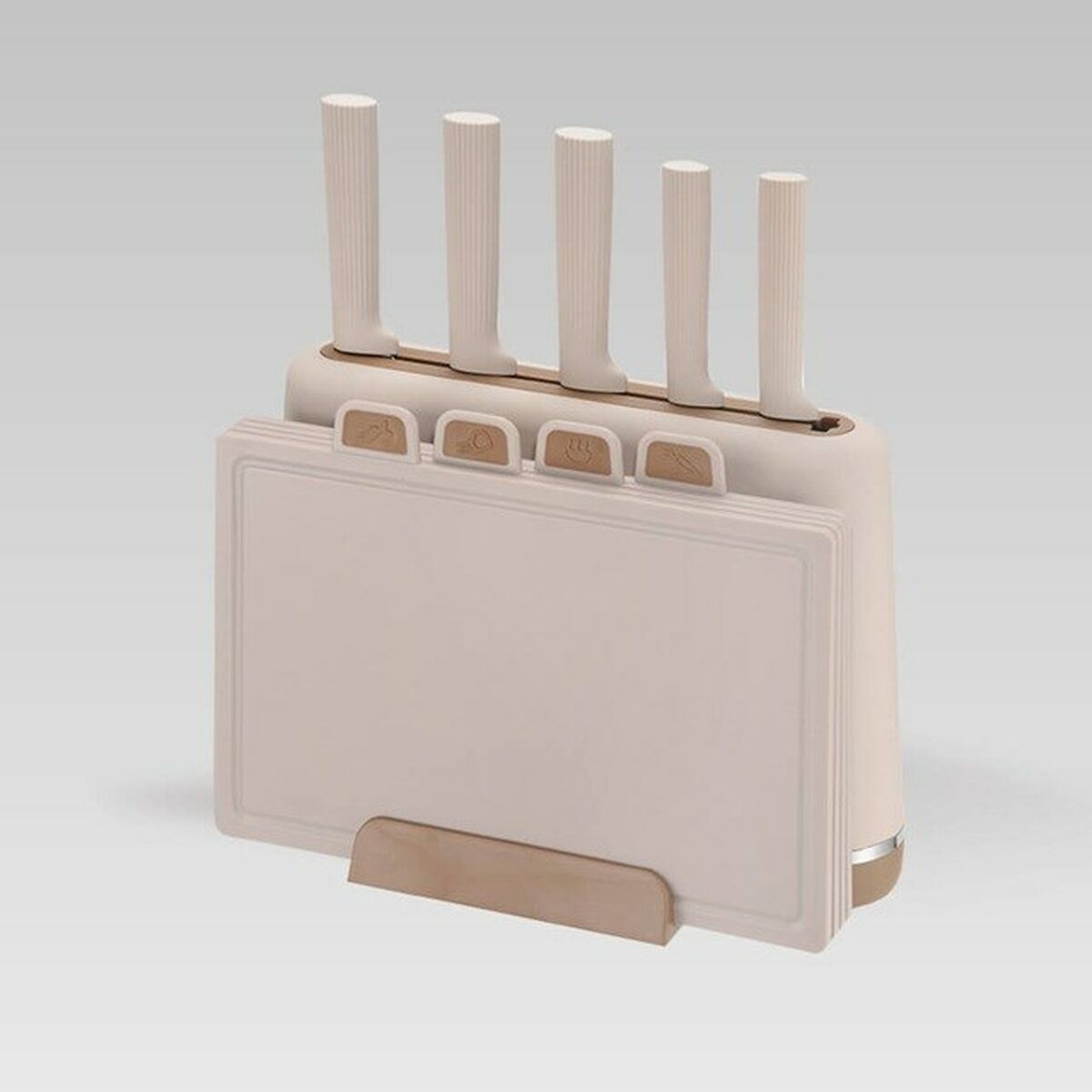 Set of Kitchen Knives and Stand Feel Maestro MR-1412-BEIGE
